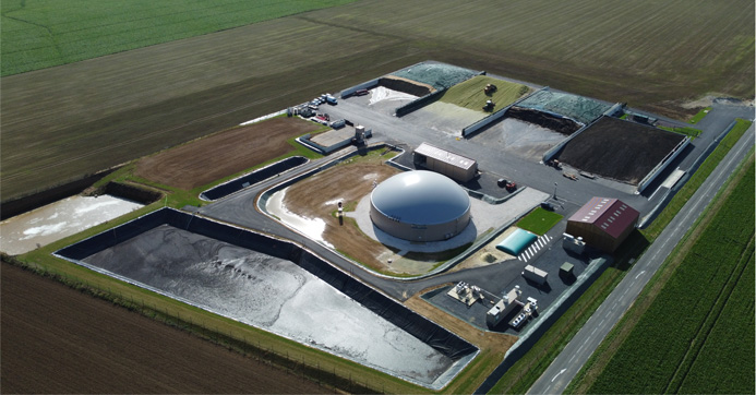 Unité de méthanisation Biogaz du Multien située à May-en-Multien (Seine-et-Marne)