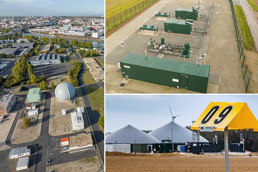 Alfortville interconnection; Noyal-Pontivy countdown; MD Biogaz (photos: GRTgaz)