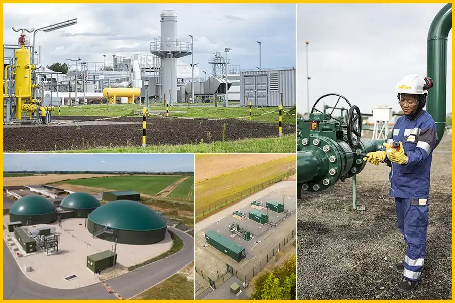 Vindecy compression station, methanization and reverse flow unit (photos: NaTran)